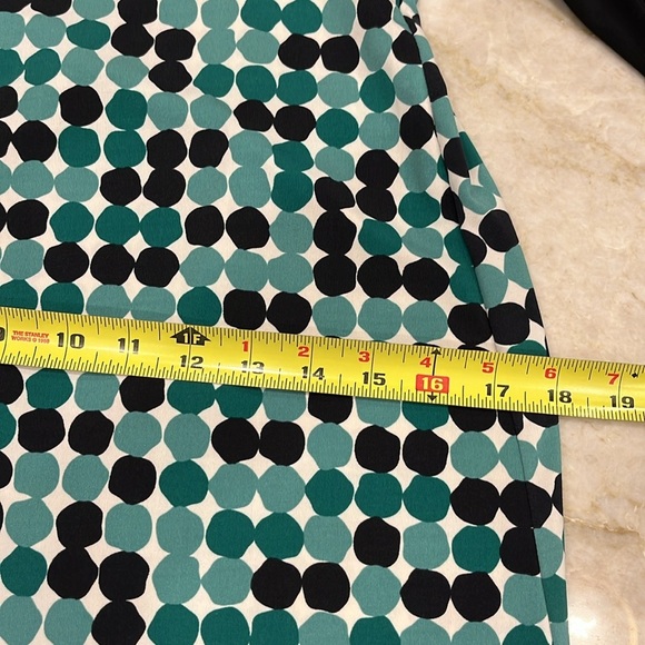 BCBG MAXAZRIA Polka Dot Faux Wrap Dress – Puff Cap Sleeves & Waist Tie | Size M‎ - Picture 7 of 11